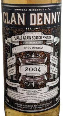 Port Dundas 2004 McG Clan Denny Refill Bourbon 46% 750ml