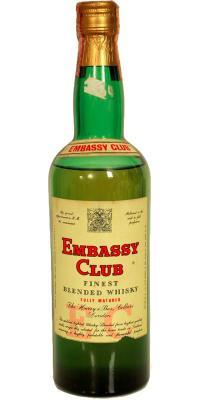 Embassy Club Finest Blended Whisky Fully Matured The Harry's Bar Cellars London 43% 750ml