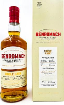 Benromach 2011 Single Cask 1st-Fill Sherry Hogshead German Selection by Schlumberger 58.6% 700ml