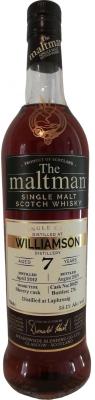 Williamson 2012 MBl The Maltman Sherry Cask #10025 55.1% 700ml