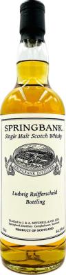 Springbank 1996 Private Bottling for Reifferscheid Bourbon #53 54.5% 700ml