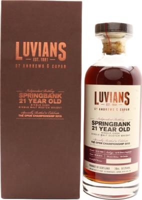 Springbank 1993 LBS 1st Fill Sherry Hogshead Luvian's Open Championship 2015 57.3% 700ml