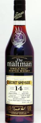 Secret Speyside Distillery 2002 MBl The Maltman First Fill Sherry Cask #20122 55.9% 700ml