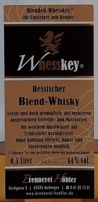 Whesskey Hessischer Blend-Whisky 44% 500ml