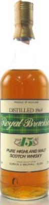 Royal Brackla 1969 GM Tartan stripe label 40% 750ml