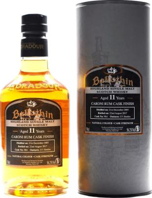 Ballechin 2005 Caroni Rum Cask Finish #904 Distillery Shop 56.2% 700ml