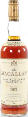 Macallan 1971 Sherry Casks 43% 750ml