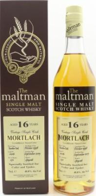 Mortlach 1998 MBl The Maltman Bourbon Cask #11017 50.8% 700ml