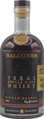 Balcones 2016 Texas Single Malt Single Barrel Firstfill Bourbon Master of Malt 67.8% 700ml