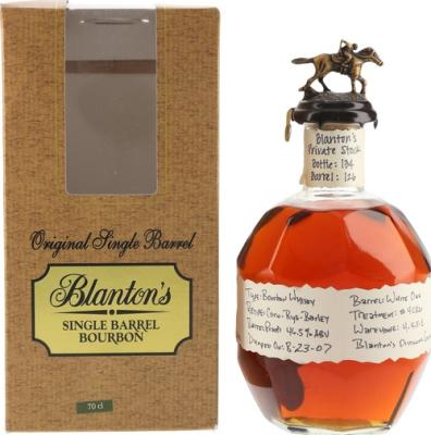 Blanton's Private Stock Handwritten label White Oak #126 46.5% 700ml