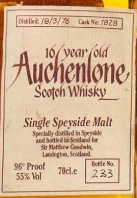 Auchenlone 1976 WC 1828 Sir Matthew Goodwin 55% 700ml