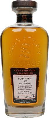 Blair Athol 1988 SV Cask Strength Collection #4856 54.1% 700ml