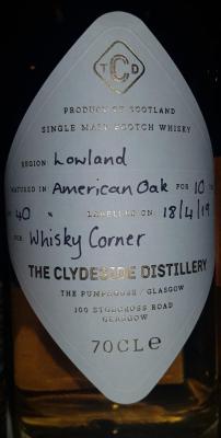 The Clydeside Distillery 10yo ClyDi 40% 700ml