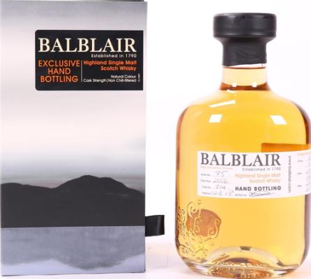 Balblair 2006 Hand Bottling Ex-American Oak #714 59% 700ml