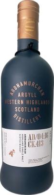 Ardnamurchan AD 04:16 CK.413 Single Cask Unpeated Refill Hogshead ex-Adelphi Aqvavitae 55% 700ml