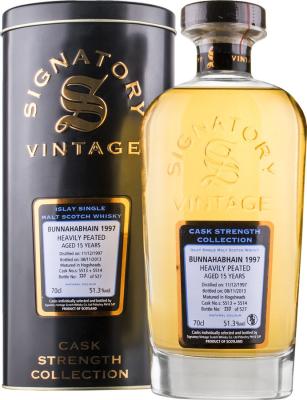 Bunnahabhain 1997 SV Cask Strength Collection Heavily Peated 5513 + 5514 51.3% 700ml