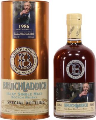 Bruichladdich 1986 Muenchner Whisky Festival 2008 Dark Sherry Cask #531 53.4% 700ml