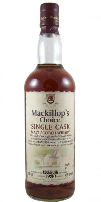 Coleburn 1980 McC Single Cask #1859 43% 750ml