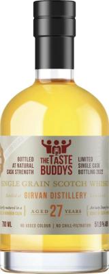 Girvan 1995 TTBs Limited Single Cask Bottling 2022 Refill Ex-Bourbon The Taste Buddy privat bottling 51.9% 700ml