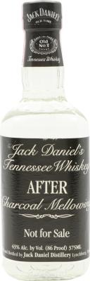 Jack Daniel's After Charcoal Mellowing Not for sale 43% 375ml
