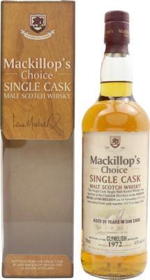 Clynelish 1972 McC Single Cask 31yo #14270 43% 750ml