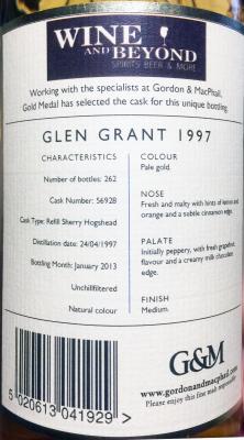 Glen Grant 1997 GM Refill Sherry Hogshead #56928 Wine And Beyond 58.2% 700ml