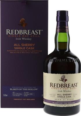 Redbreast 1998 All Sherry Single Cask #47560 Blake's of the Hollow 58.3% 700ml