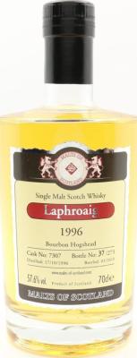 Laphroaig 1996 MoS Bourbon Hogshead #7307 57.6% 700ml