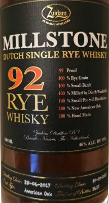 Millstone 2017 92 Rye Whisky 46% 700ml