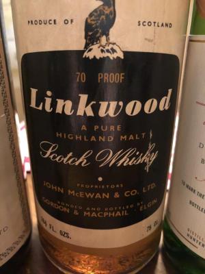 Linkwood 12yo GM White label in golden frame gold & black letters 40% 750ml