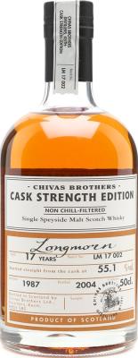 Longmorn 1987 Chivas Brothers Cask Strength Edition Batch LM 17 002 55.1% 500ml