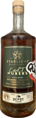 Starlight Distillery 5yo Carl T. Huber's Single Barrel New Oak Barrel + Apple Brandy Barrel Depot Liquors 54.2% 750ml