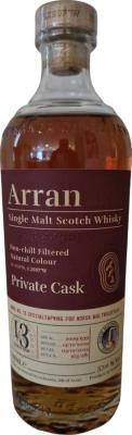 Arran 2009 NMWL no. 12 Sherry hogshead Norwegian Malt Whisky Society nmwl 57% 700ml