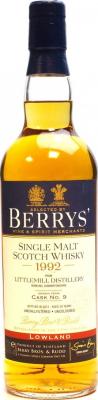 Littlemill 1992 BR Berrys 54.6% 700ml