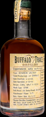 Buffalo Trace 2001 Experimental Collection Rye Bourbon 125 11yo Charred White Oak Barrels 45% 375ml