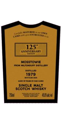 Mosstowie 1979 GM Oak Cask 49.8% 750ml