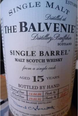 Balvenie 15yo Single Barrel 434 47.8% 700ml