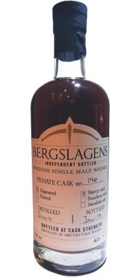 Bergslagens 2011 Ber Private Cask Sherry Cask Unpeated 146 60.8% 700ml