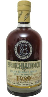 Bruichladdich 1989 for Hanseatische Weinhandelsgesell Refill Sherry Butt 46% 700ml