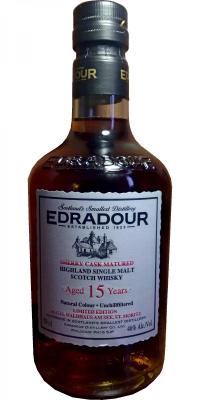 Edradour 15yo Sherry Cask Matured Hotel Waldhaus am See St. Moritz 46% 700ml