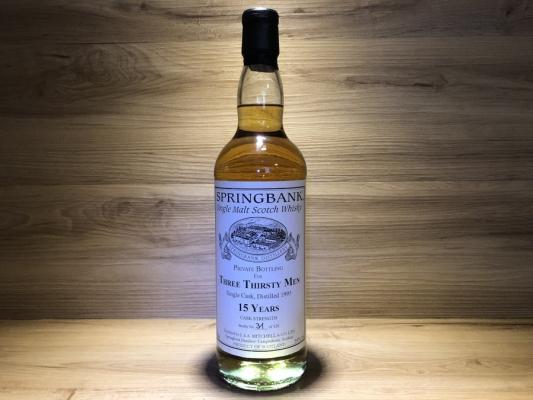 Springbank 1995 Private Bottling Fresh Sherry 138/1995 Three Thirsty Men 54% 700ml