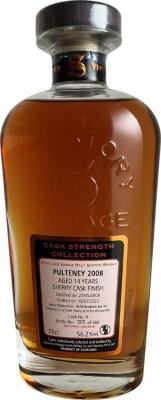 Old Pulteney 2008 SV Cask Strength Collection Ex Bourbon 1st Fill Sherry Butt 56.2% 700ml