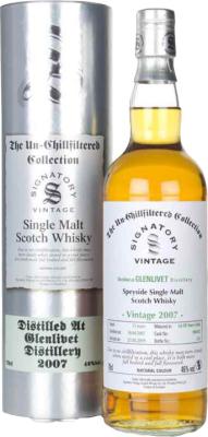 Glenlivet 2007 SV The Un-Chillfiltered Collection 11yo 1st Fill Sherry Butt #900242 46% 700ml