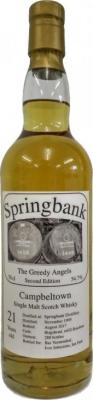 Springbank 1995 The Greedy Angels 2nd Edition Hogshead refill Bourbon Bas Veenendaal Ivor Johnstone Ian Park 54.7% 700ml