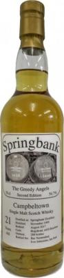Springbank 1995 The Greedy Angels 2nd Edition Hogshead refill Bourbon Bas Veenendaal Ivor Johnstone Ian Park 54.7% 700ml