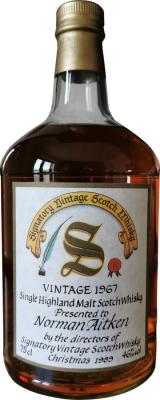 Highland Single Malt 1967 SV Vintage Collection Dumpy Norman Aitken 46% 750ml