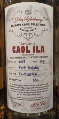 Caol Ila 2009 JAy Ex-Bourbon 46% 700ml