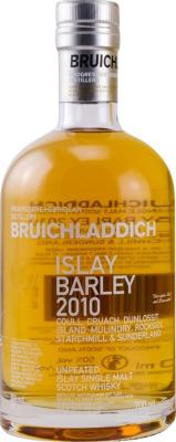 Bruichladdich 2010 Islay Barley Coull Cruach Dunlossit Island Mulindry Rockside Starchmill and Sunderland Farm Ex-Bourbon 50% 700ml