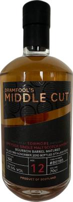 Tormore 2010 Df Dramfool's middle cut Bourbon Barrel 61.5% 700ml