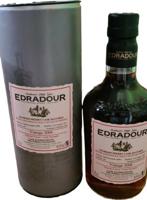 Edradour 2006 Oloroso Sherry Cask Matured 10yo #391 The Whisky Exchange Exlusive 58.5% 700ml